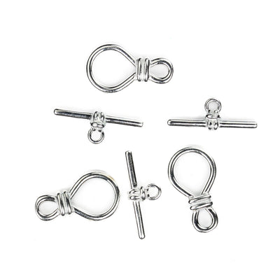 Toggle Clasps 1 Set 925 Sterling Silver Jewellery Findings Toggle Clasp, 10*18mm Clasp W/ 5mm Closed Jump Ring, Tbar 18mm Long Hole 2mm