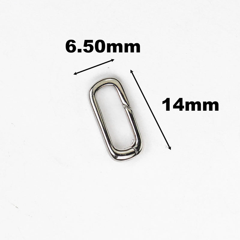 Necklace Clasp 1pc 925 Sterling Silver Jewellery Findings Open Ring Clasp, 14*6mm Oval, 2.5mm Thickness