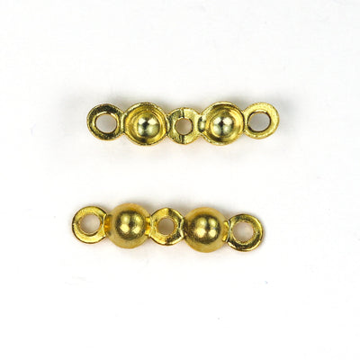 Bead Tips 10pcs 18K gold vermeil style jewellery findings Bead Tips for ends, 3mm total length, 1mm hole