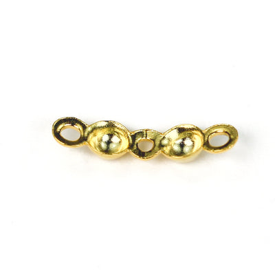 Bead Tips 10pcs 18K gold vermeil style jewellery findings Bead Tips for ends, 3mm total length, 1mm hole