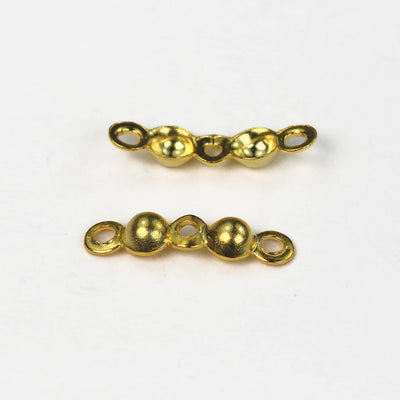 Bead Tips 10pcs 18K gold vermeil style jewellery findings Bead Tips for ends, 3mm total length, 1mm hole