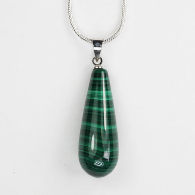 Natural Malachite Mixed Shapes Gemstone Pendant, with silver plated bail