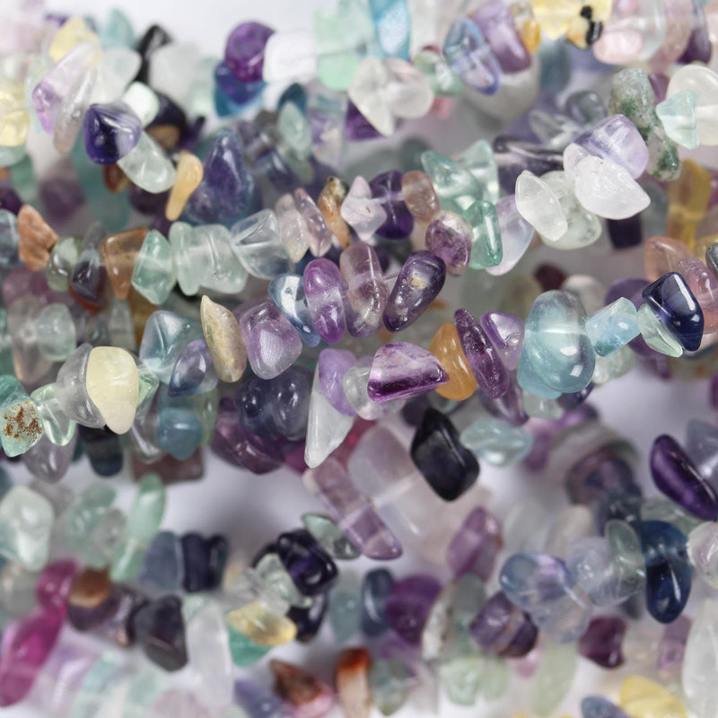 Fluorite, 6-8mm natural gemstone nugget chips gemstone, hole 1mm, 15.5inch