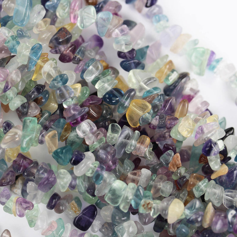 Fluorite, 6-8mm natural gemstone nugget chips gemstone, hole 1mm, 15.5inch