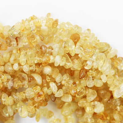 Citrine,  8*6mm chips gemstone strand, center drilled natural shape, 1mm hole, 16" strand