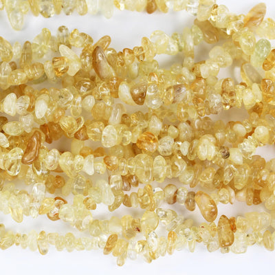 Citrine,  8*6mm chips gemstone strand, center drilled natural shape, 1mm hole, 16" strand