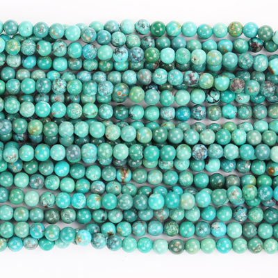 Natural turquoise, 3mm round  gemstone strand, 15.5inch, 0.6mm hole , Blue/Green/brown color