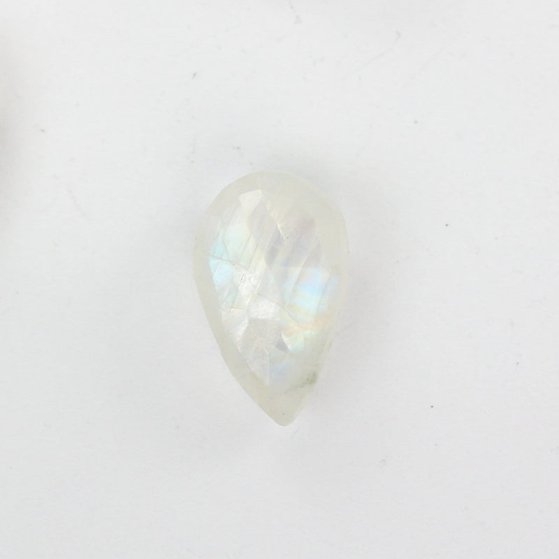 13mm*8mm Teardrop Faceted Loose Moonstone With Blue Flash Gemstone, Hole 0.8mm