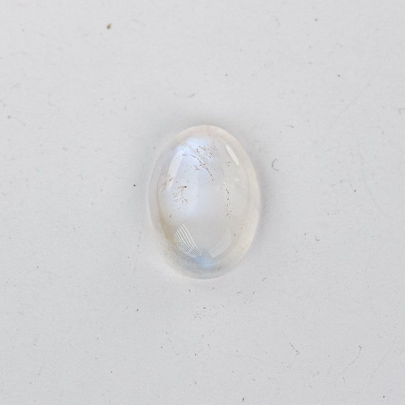 10mm*14mm Oval Cabochon Loose Moonstone With Blue Flash Gemstone