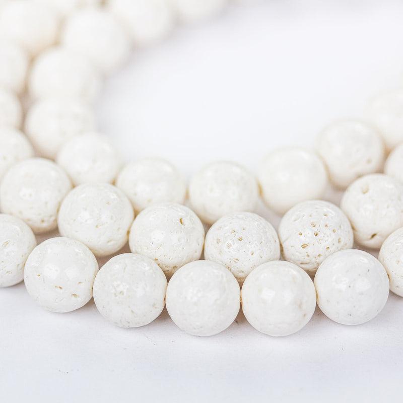 Natural White Coral, 10mm White Round Gemstone Strand, 15.5inch , About 42 Beads , Center Drilled 1mm Hole