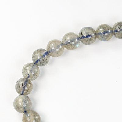 Labradorite Bracelet, 8-12mm round  gemstone, 7.2-8Inch, hole 1mm