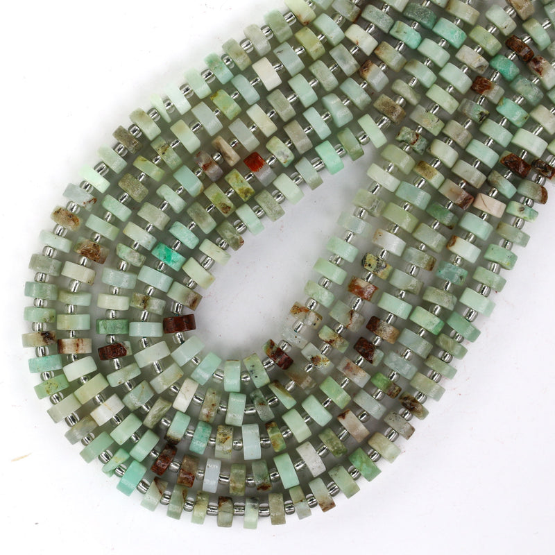 Natural Chrysoprase, 6*4mm Rondelle Gemstone Strand, 16 Inch, About 75 Beads, Hole1mm