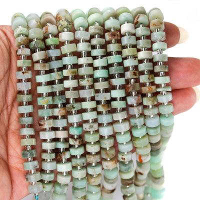 Natural Chrysoprase, 6*4mm Rondelle Gemstone Strand, 16 Inch, About 75 Beads, Hole1mm