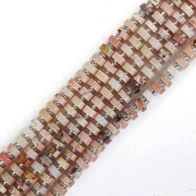 Natural Pink Opal, 6*4mm Rondelle Gemstone Strand, 16 Inch, About 75 Beads, Hole 1mm