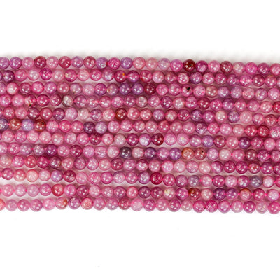 Natural Ruby, 4mm Round Natural Gemstone Beads, 15.5 Inch, 0.8mm Hole, About 96 Beads