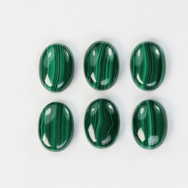 Natural malachite cabochon gemstone beads, green 13*18mm oval cabs