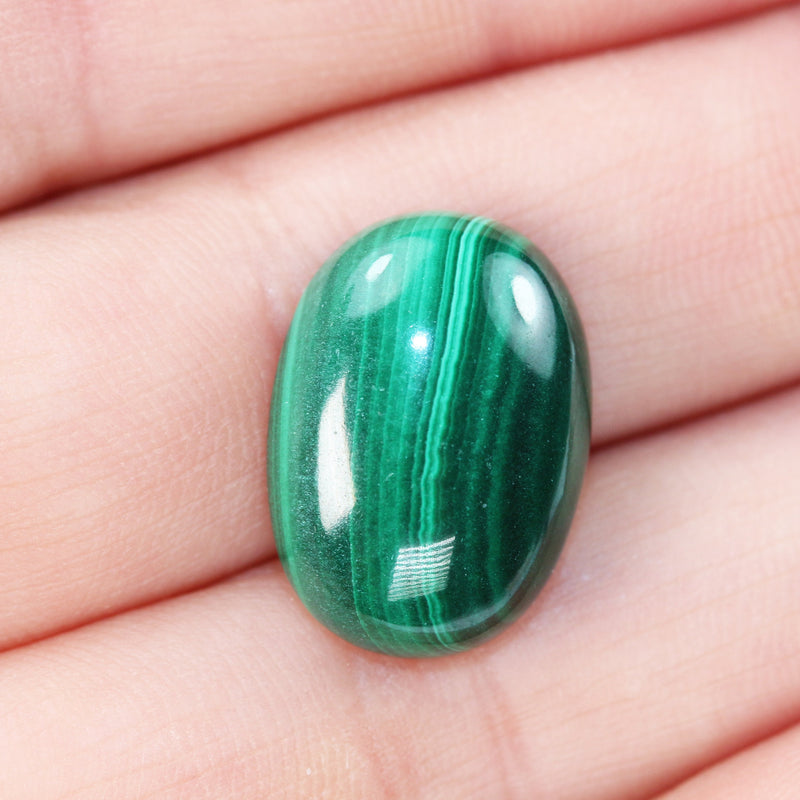 Natural malachite cabochon gemstone beads, green 13*18mm oval cabs