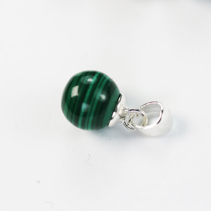 Natural Malachite, 2pcs 8mm Half Drilled Round, for Making earring/Ring/pendant, hole 1mm