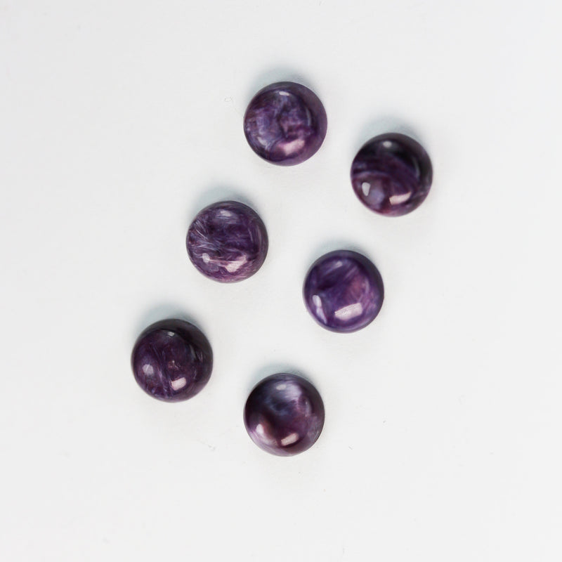 Natural Charoite cabochon gemstone beads, purple 8-18mm round cabs, purple 8*10mm oval cab