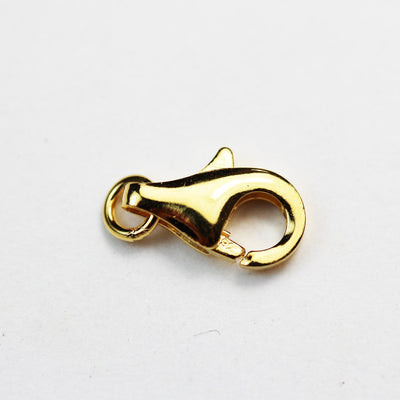 Gold Lobster clasp 4pcs 11*7mm jewellery findings lobster clasp,18k gold vermeil style , with 4mm ring