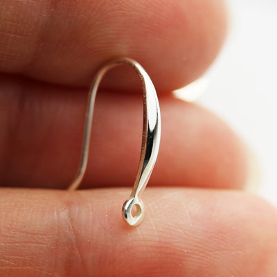 Earring findings 4pcs 925 sterling silver jewellery findings earstud, 16mm length drop with loop, hole1mm