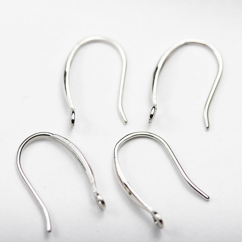 Earring findings 4pcs 925 sterling silver jewellery findings earstud, 16mm length drop with loop, hole1mm