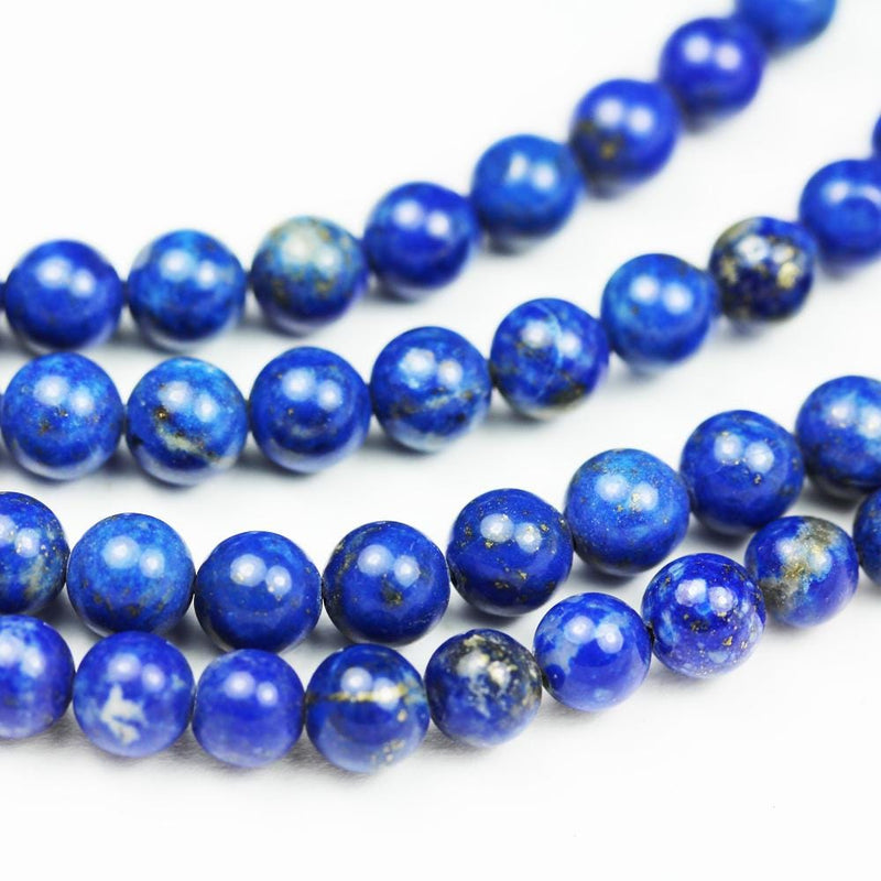 Natural lapis lazuli, 8mm round natural gemstone , one full strand , gemstone beads, hole 1mm,16"