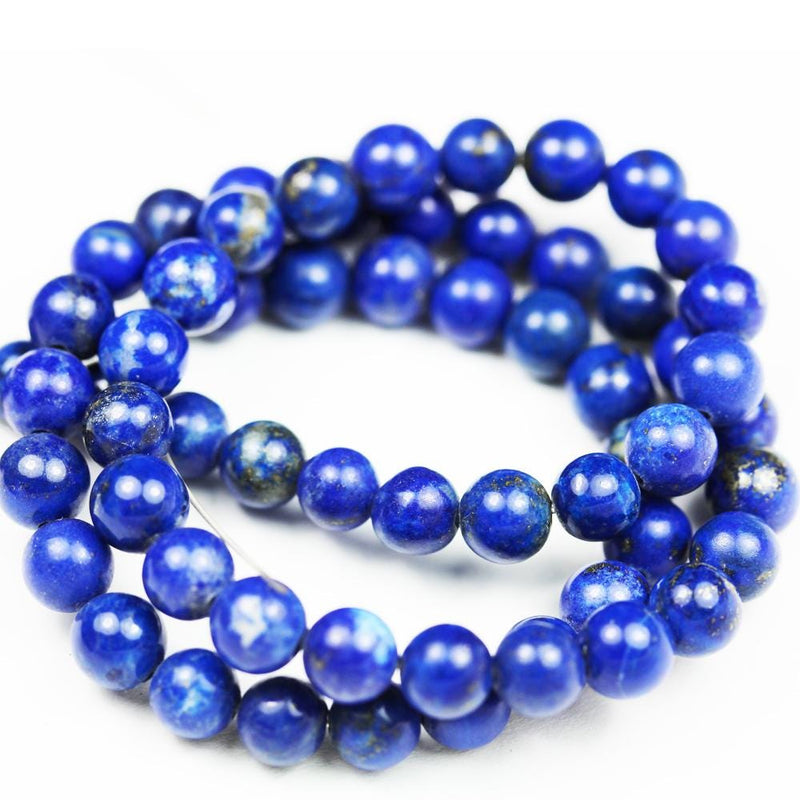 Natural lapis lazuli, 8mm round natural gemstone , one full strand , gemstone beads, hole 1mm,16"