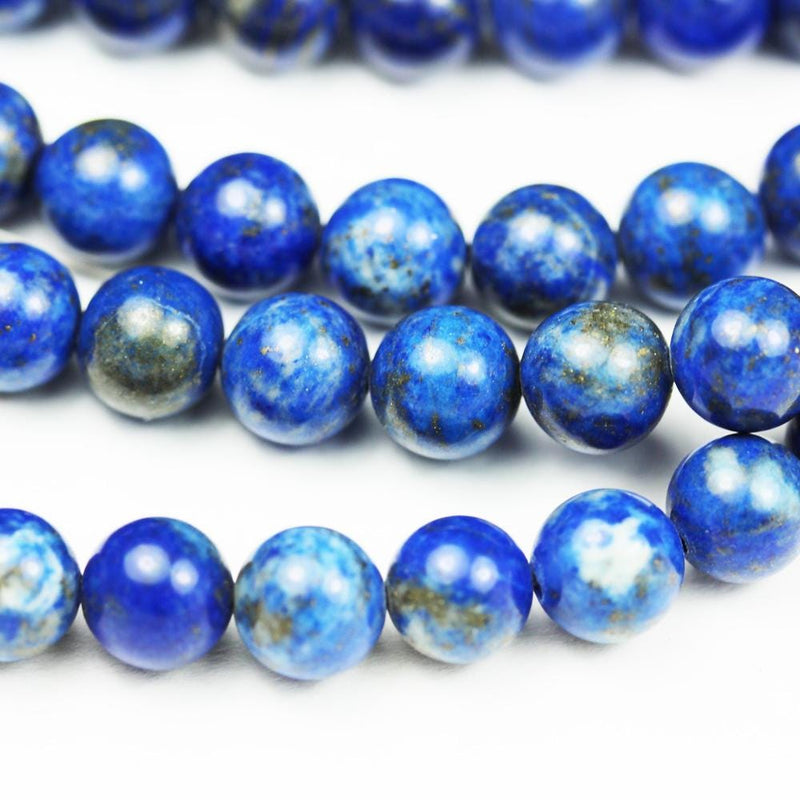 Natural lapis lazuli, 8mm round natural gemstone , one full strand , gemstone beads, hole 1mm,16"