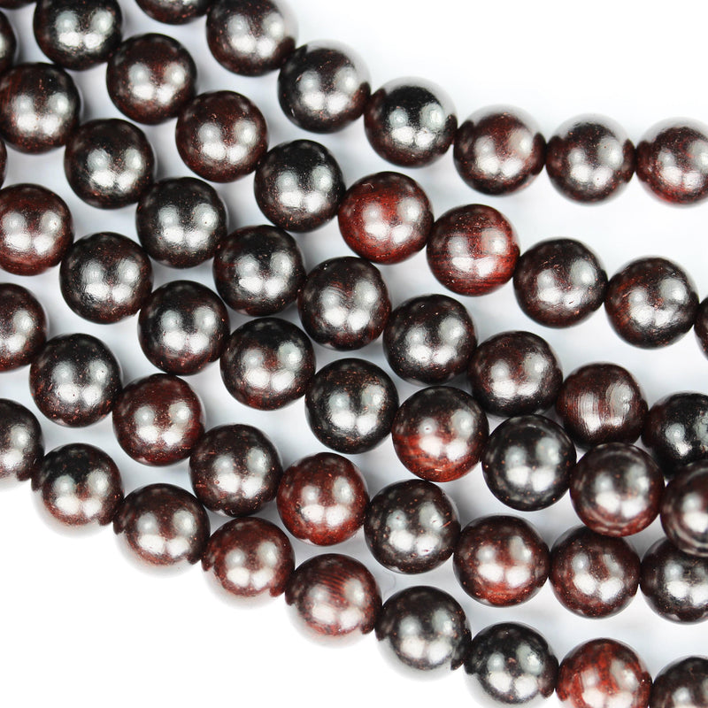 108pcs natural rosewood mala prayer beads necklace/bracelet strand, one full strand,8mm round