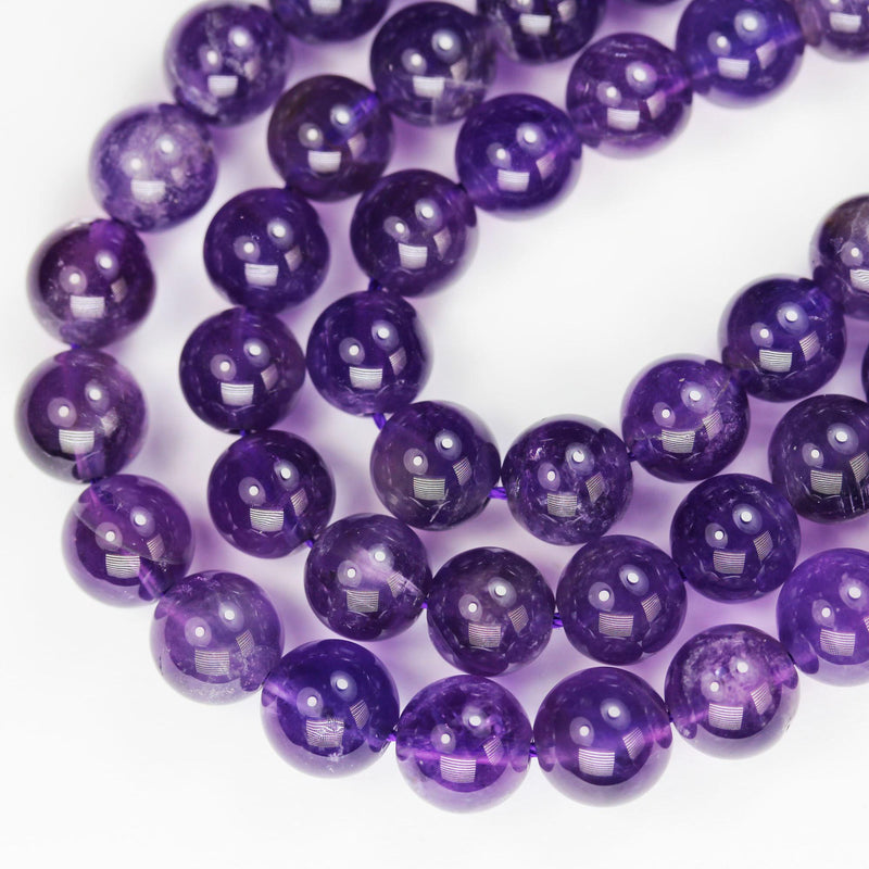 Natural amethyst,10mm round  gemstone beads one full strand, 16", about 40pcs