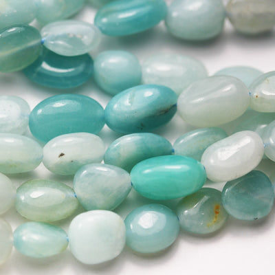 Amazonite, natural nugget gemstone 10*8mm one full strand, 16 inch 1mm hole, about45pcs -gem2679