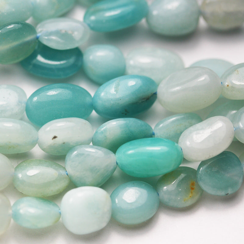 Amazonite, natural nugget gemstone 10*8mm one full strand, 16 inch 1mm hole, about45pcs -gem2679