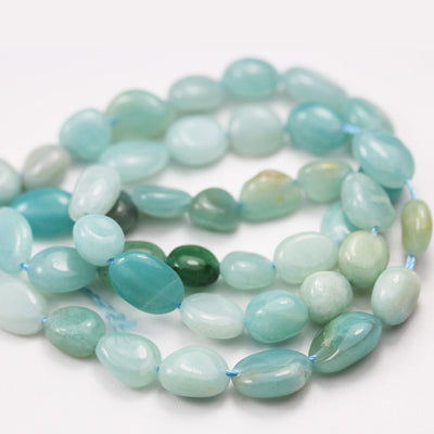 Amazonite, natural nugget gemstone 10*8mm one full strand, 16 inch 1mm hole, about45pcs -gem2679