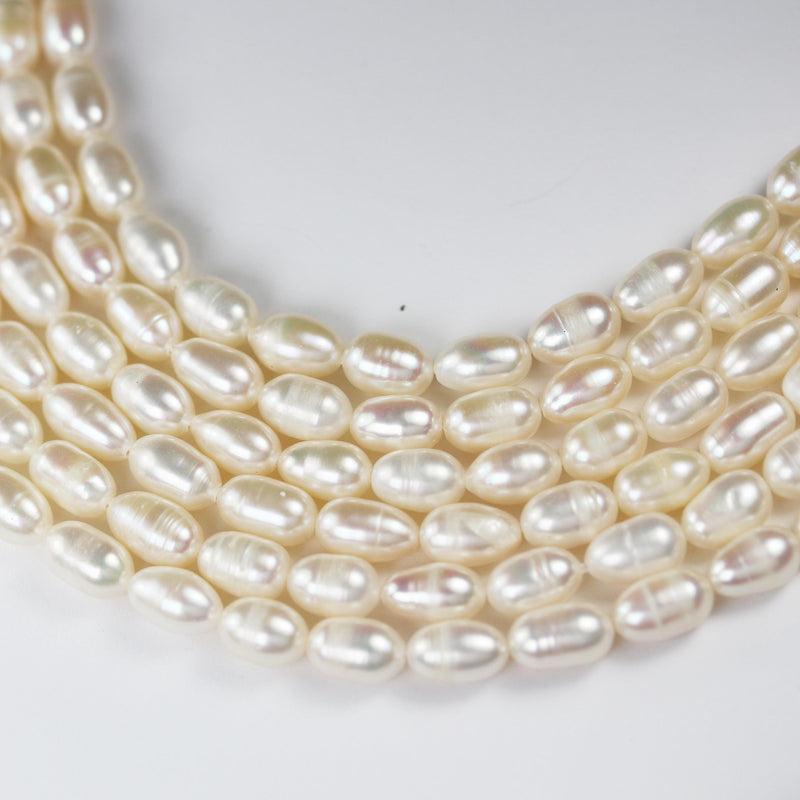 Natural freshwater pearl, 8-9mm*6-7mm white oval strand, 15.5inch , about 48 beads , 0.6mm hole