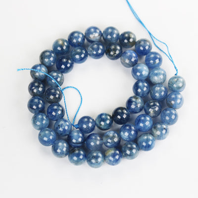 Natural Kyanite 8mm, full strand blue round gemstone strand, 15.5inch, about 46 beads, 1mm hole