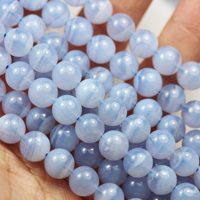 Blue lace agate, 6mm round agate gemstone strand ,one full strand , hole 1mm, about 60beads