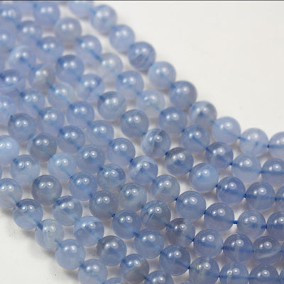 Blue lace agate, 6mm round agate gemstone strand ,one full strand , hole 1mm, about 60beads