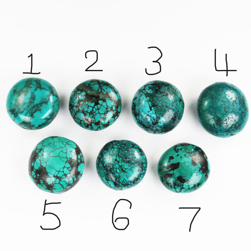 Natural turquoise large chunky round bead gemstone, size around 23mm, 12-18mm thick, hole 1-3mm