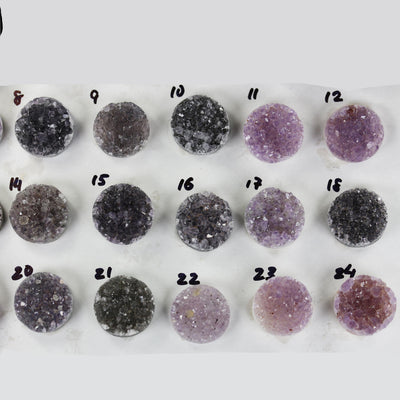 1pc Druzy Amethyst Pendant Beads, Size Around 20mm, 6mm thick( no hole)