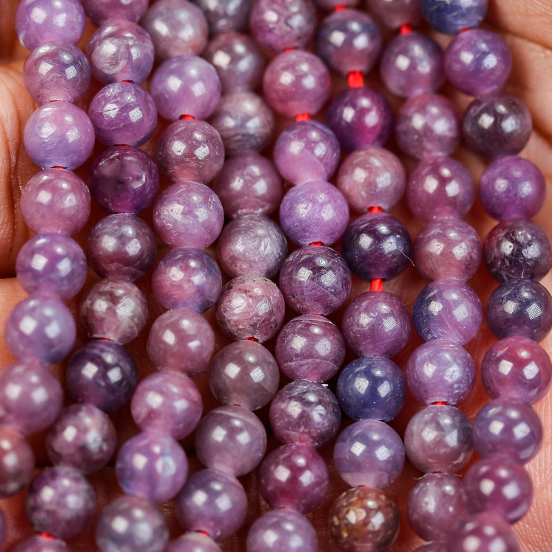 Natural Ruby, 6mm Round Natural Gemstone Beads, 15.5 Inch, 1mm Hole, About 75 Beads