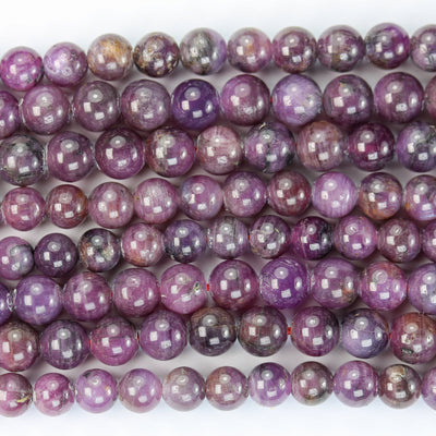 Natural Ruby, 6mm Round Natural Gemstone Beads, 15.5 Inch, 1mm Hole, About 75 Beads