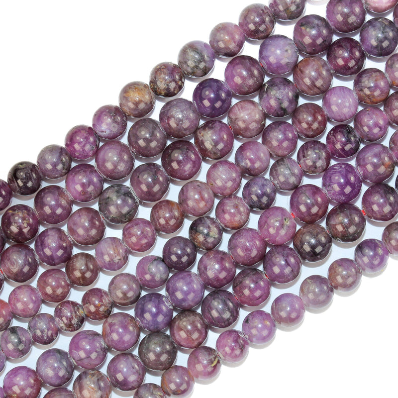 Natural Ruby, 6mm Round Natural Gemstone Beads, 15.5 Inch, 1mm Hole, About 75 Beads