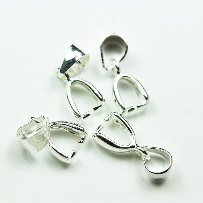 Bail 4pcs  11*6mm 925 Sterling Silver Findings Ice Pick &Pinch Bails, 3mm inner wide, hole3*4mm-FDSSO0159