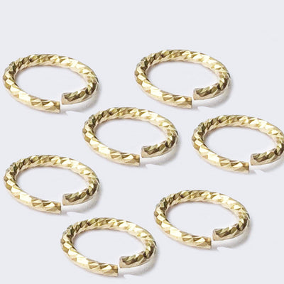 14k gold filled open sparkle jump rings 10pcs 4/5mm 20gauge jewellery making findings jump ring