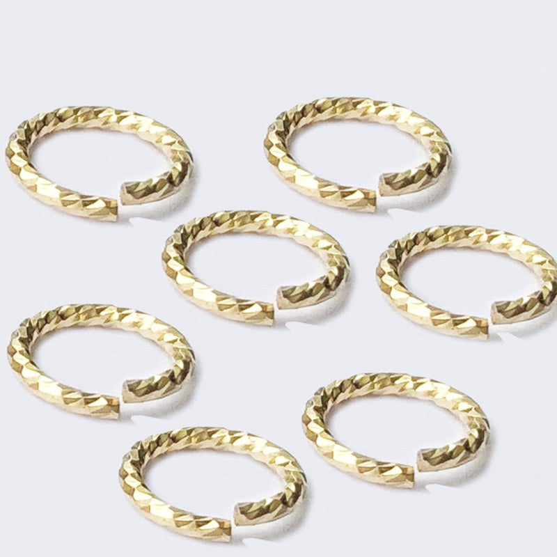 14k gold filled open sparkle jump rings 10pcs 4/5mm 20gauge jewellery making findings jump ring