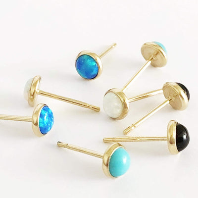 Earring findings 1 pair 14k gold filled jewellery making findings earstud earring post , 4mm  ball