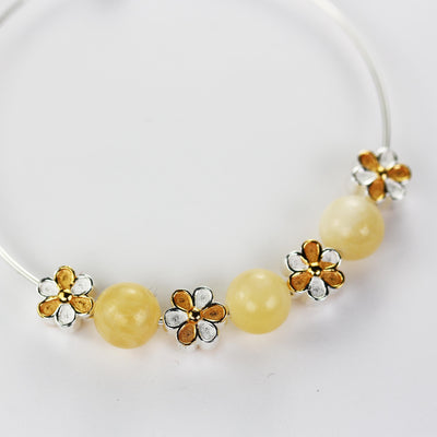 925 Sterling Silver Beads with 18K Gold Vermeil , 2pcs Jewellery Beads Findings,  Daisy Flower Beads, 7.5mm, 3.5mm Thick, 1.5mm Hole