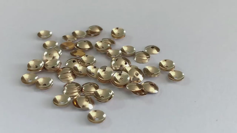 14K Gold Filled Bead Cap 30pcs Jewelry Making Findings Round Bead Cap,3/4mm bead cap,0.7mm hole