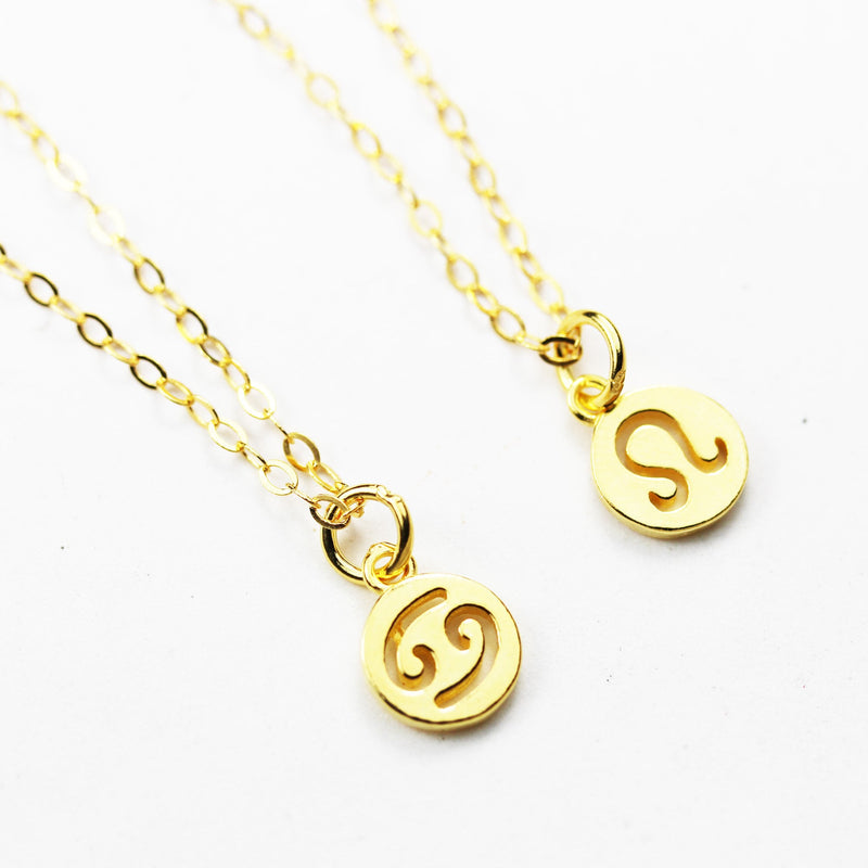 Gold Vermeil Style 1pc Constellation,Zodiac Charm,24K Gold  on 925 Sterling Silver Jewellery findings Charm Beads ,10mm Button charm